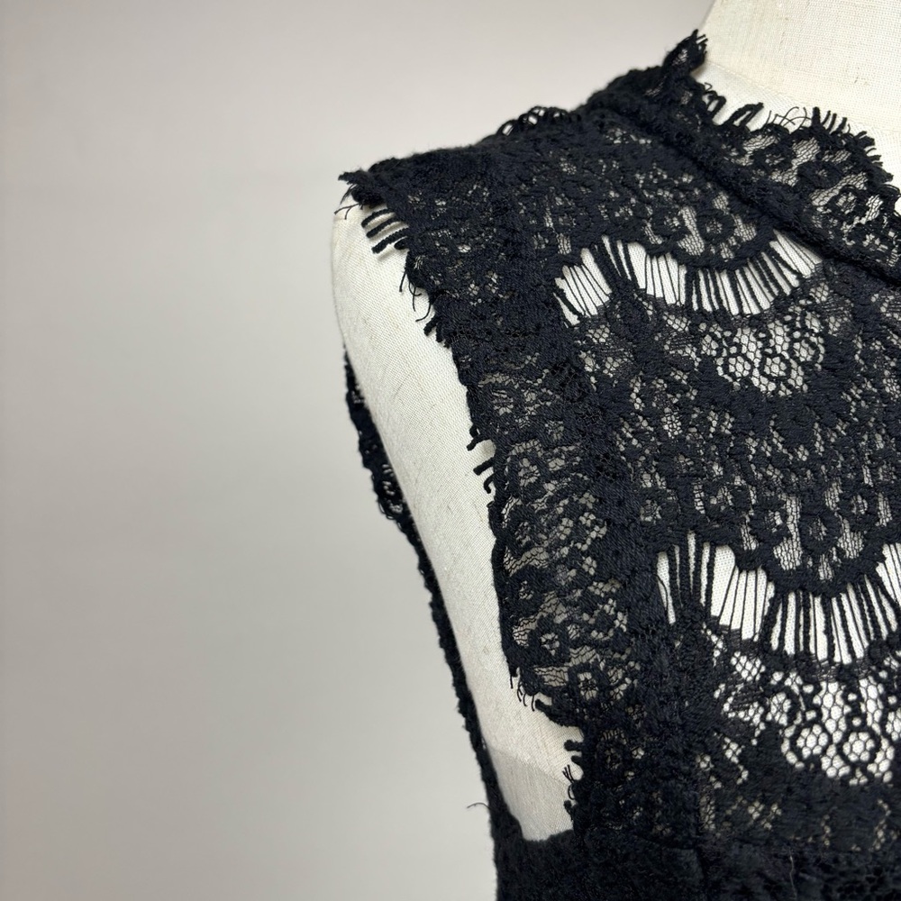 Free People Daydream Lace Slip Dress Mini Open Back Sleeveless Black S - Picture 7 of 12